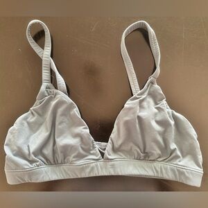 SKIMS Fits Everybody Triangle Bralette with Adjustable Straps in Blue Gray